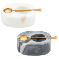 Salt Cellar Marble with Spoon