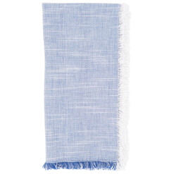 Dinner Napkin Fringe Blue Set Of 4