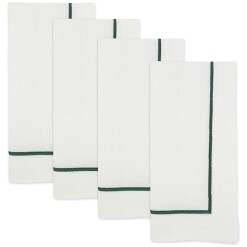 Dinner Napkin  Green Edge Set Of 4