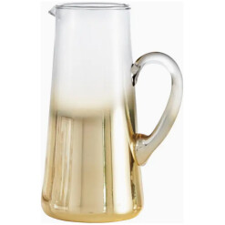 Glass Pitcher Metallic Gold