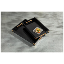 Serving Tray Black Lacquer
