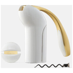 Rabbit Vertical Corkscrew Gold & White