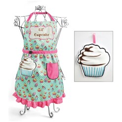 Apron & Towel Kids Lil Cupcake Blue