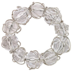 Napkin Ring Crystal Silver Set Of 4