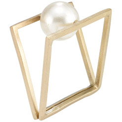 Napkin Ring Floating Pearl Gold Set Of 4