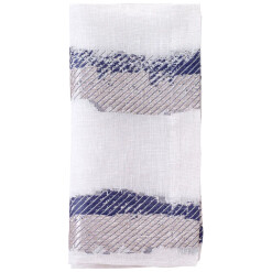 Dinner Napkin Brushstroke Navy Set 4