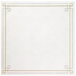 Place Mat Link White Silver Gold Set Of 4
