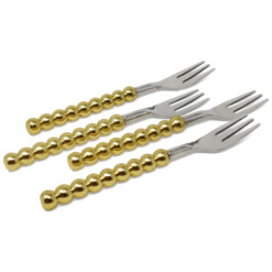 Dessert Fork Gold Bead