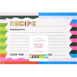 Recipe Cards Bold Stripe