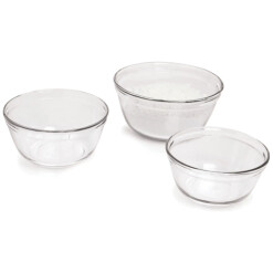 Bowl Set Anchor Hocking Glass 3 piece