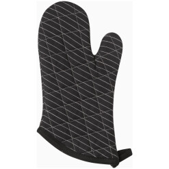 Oven Mitt Black Pinstripe