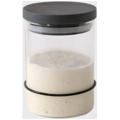 Glass Sourdough Starter Jar with Rubber Ring