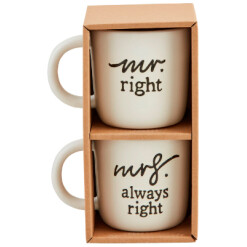 Mug Set Mr. & Mrs. Right Script