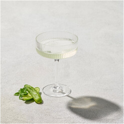 Glass Stemware Malibu Ribbed Coupe Champagne Clear 10 oz.