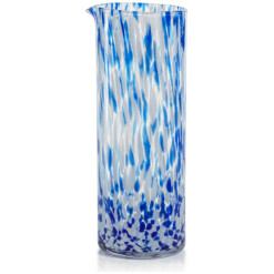 Glass Pitcher Amalfi Tortoise White And Blue