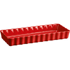 Long Tart Dish Burgundy/Red