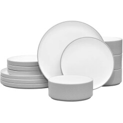 Noritake Dinnerware Colortex Stone Grey 12 Pc Set
