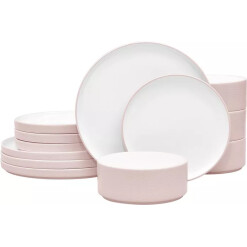 Noritake Dinnerware Colortex Stone Blush 12 Pc Set
