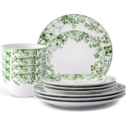 Noritake Dinnerware Bloomington Road Green 12 Pc Set