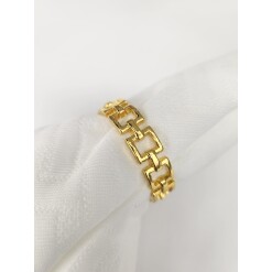 Napkin Ring Square Chain Gold