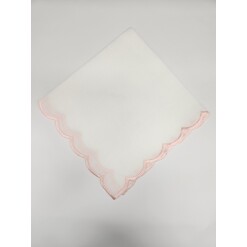 Dinner Napkin Scalloped Set 4 Pink