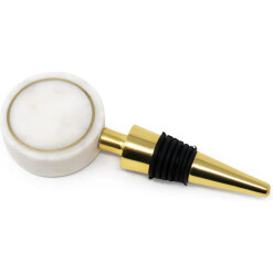 Wine Bottle Stopper White Marble Head