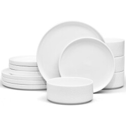 Noritake Dinnerware Colortex Stone White 12 Pc Set