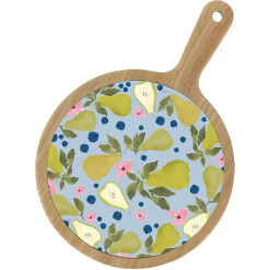 Wood Board with Trivet Anjou Pear