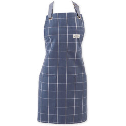 Apron Windowpane Blue Indigo