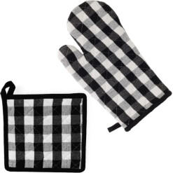 Potholder B&W Buffalo Check