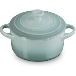 LE CREUSET STONEWARE  24 OZ ROUND COCOTTE WITH COVER