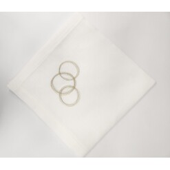 Dinner Napkin Metallic Circle Set Of 4