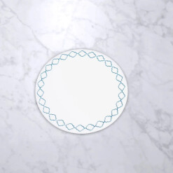 Placemat Round VIDA Quatrefoil Green Set Of 4