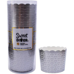 Paper Baking Cups Large Silver