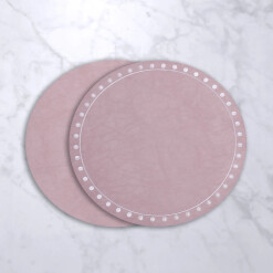 Placemat Round VIDA Pink Dots Set 4
