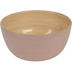Bamboo Lacquer Snack Bowl Blush