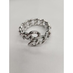 Napkin Ring Oval Chain Silver