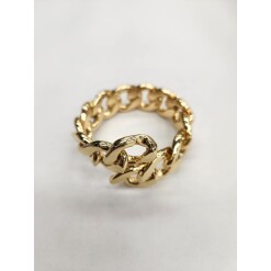 Napkin Ring Oval Chain Gold