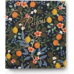 Recipe Book Citrus Grove Navy Floral