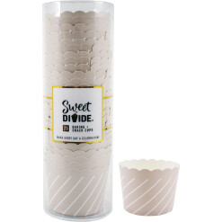 Paper Baking Cups Small Tonal White