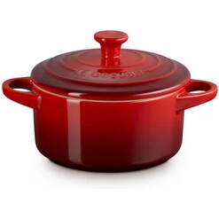 Le Creuset Stoneware Cerise 24 oz Round Cocotte With Cover