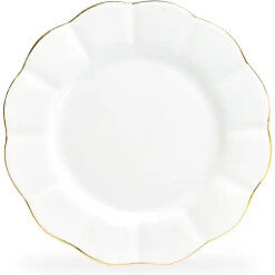 Accent Plate White Gold Scallop