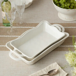 Baking Dish Rectangle Perlette Cream