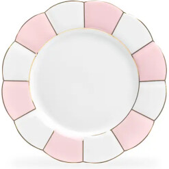 Accent Plate Pink Gold Scallop