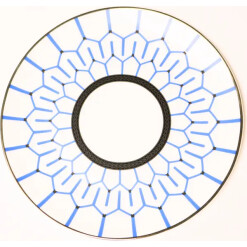 Accent Plate Blue Mosaic Set of 4