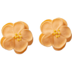 Icing Flowers Peach Pansies 14 pc