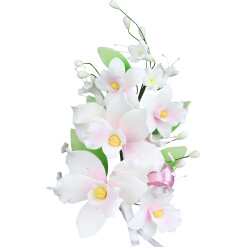Gumpaste Orchid Spray White