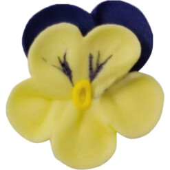 Gumpaste Flowers Yellow Blue Pansies 16 Pc