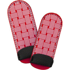 Silicone Pot Handle Grips Cherry Woven 2 Pc