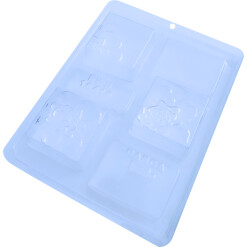 Floral Square Mold 3 Piece
